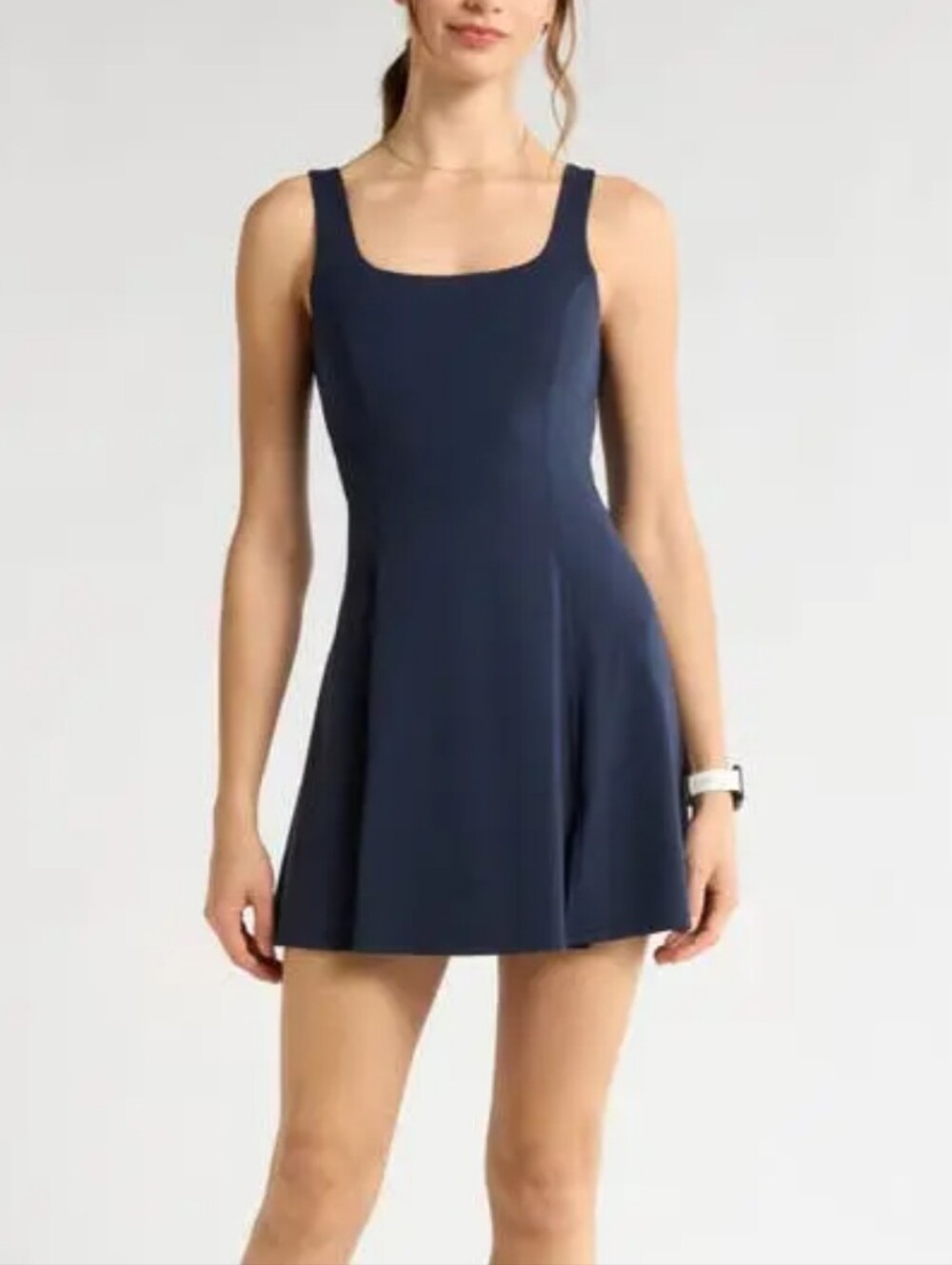 Beyond Yoga Garden Party Space Dye Sleeveless Mini Dress With Built In Shorts